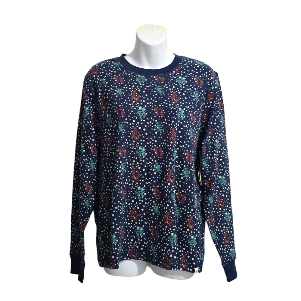 Pact Hibernation One For All Holiday Pajama Top Sz L NWT